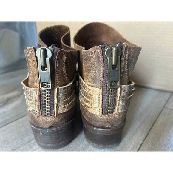 Circle G by Corral Western Cowboy Short Booties Burnished Brown Strap Size 9.5 - Picture 9 of 15